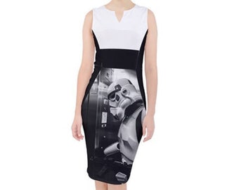 Come Over to the Dark Side Stormtrooper Midi Dress - Star Wars Inspired Women's Fashion - Bodycon Fit - Geek Chique - Geek Fashion