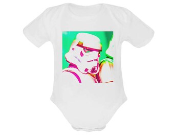Stormy Pop White Baby Onesie  - Star Wars Pop Art Inspired Baby & Toddler Clothes - Star Wars Baby Shower