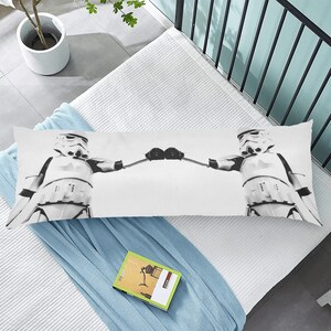 Stormtrooper Fist Bump 54 x 20 Zippered Body Pillow Case Star Wars 501st Inspired Bedroom Home Decor Cover Only Personalize Option image 2