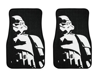 Tall Dark & Stormy 2 Piece Front Car Floor Mats - Star Wars Stormtrooper Inspired Car Accessories - 501st - Geek Life - Empire - Dark Side