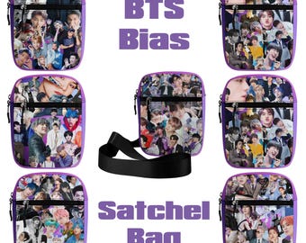 BTS Bias Member Satchel Bag - K-pop Inspired Purse - Detachable