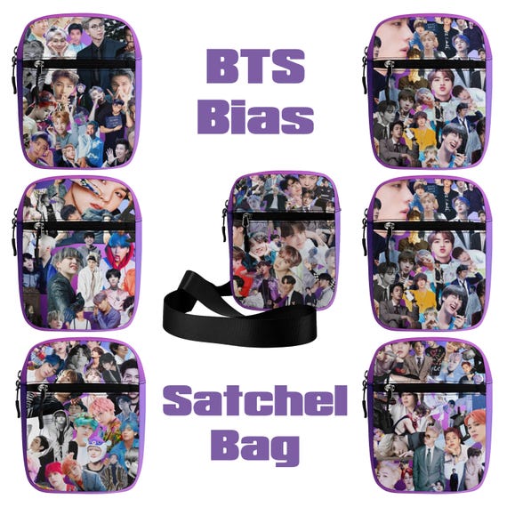 BTS Bias Member Satchel Bag - K-pop Inspired Purse - Detachable