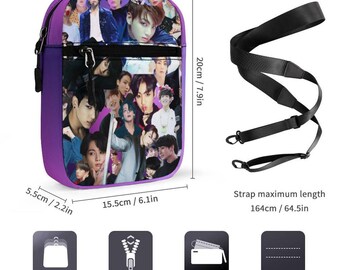 BTS 公式　ウエストバッグ BTS Bias Member Satchel Bag - K-pop Inspired Purse - Detachable