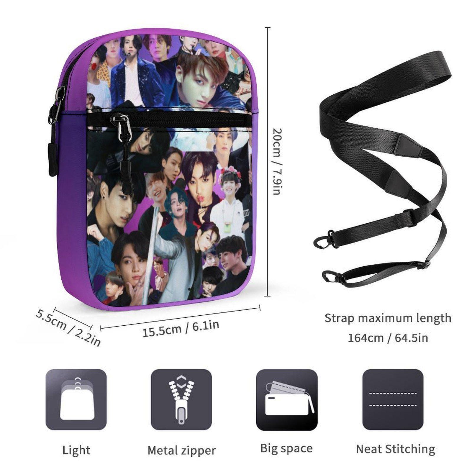 BTS Bias Member Satchel Bag - K-pop Inspired Purse - Detachable