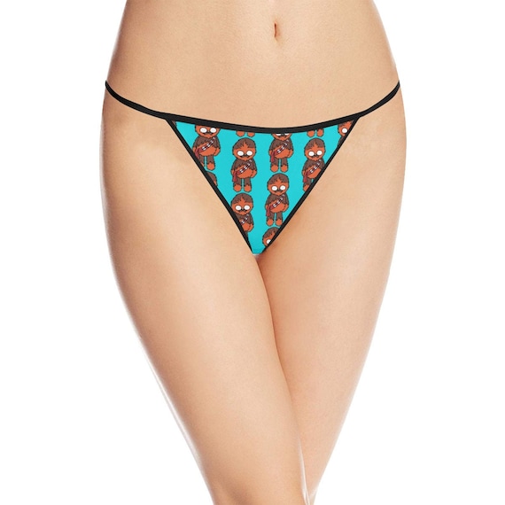Blue Chewie Print G string Star Wars Inspired Fashion Sexy Geek