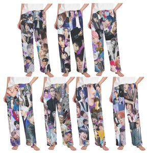 BTS IN THE SOOP パジャマ pajama pants multi BTS Gray Collage Print Women's Spaghetti Strap Tank Top & Shorts