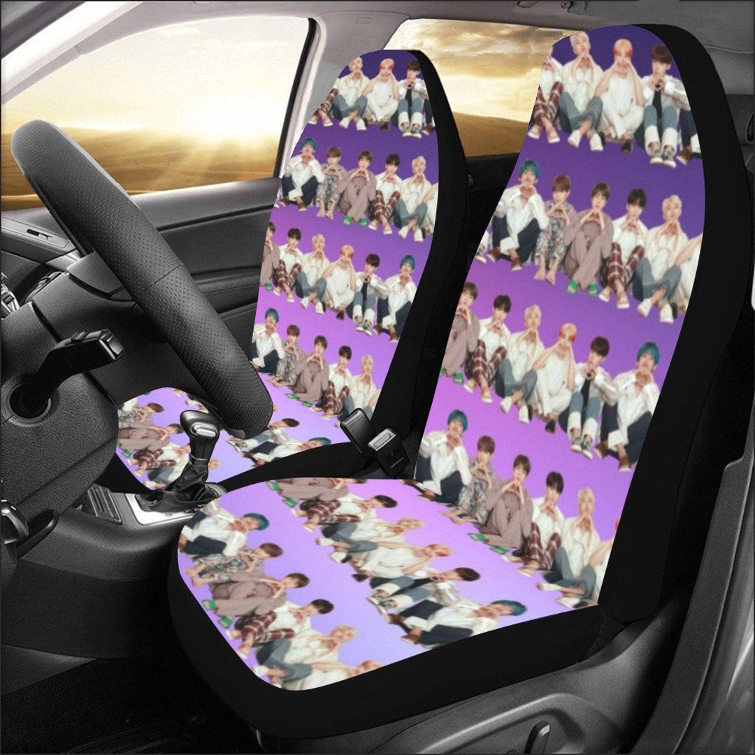BTS Stripes 2 Piece Car Seat Cover Set - K-pop Inspired Car