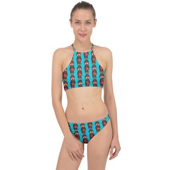 2 piece high neck swimsuit