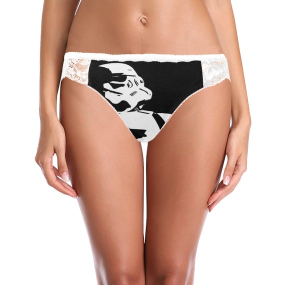 2 Options Black & White Stormtrooper Women's Lace Panties Star