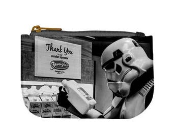 TK Shopping Trip Zippered Coin Purse - 2 Sizes - 501st Imperial Stormtrooper Star Wars Inspired Change Purse Pouch -Geek Fashion Accessories