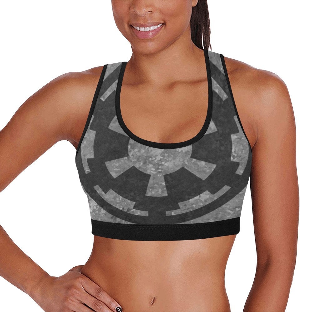 Imperial Cog Sports Bra Top - Star Wars Inspired Active Wear