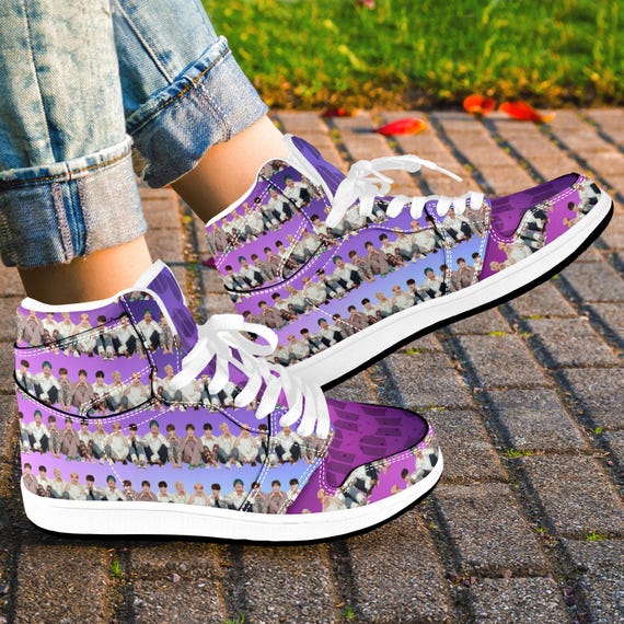 Colorful Gradient High-Top Sneakers Colorful Gradient Sneakers Clipart Illustration, Colorful  main image 4