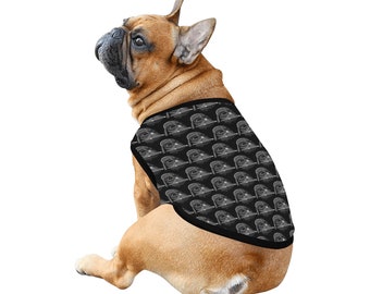 Vader Helmet Print Pet Tank Top - Camisa para perros - Ropa para mascotas inspirada en el imperio de Star Wars - Regalo geek - Cachorro nuevo - Moda para mascotas - Darth Vader