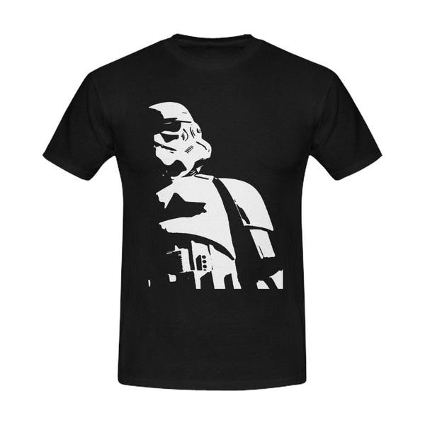 Tall Dark & Stormy Men's / Unisex Direct Print 100% Cotton Tee - Star Wars Inspired Stormtrooper T-Shirt - 501st