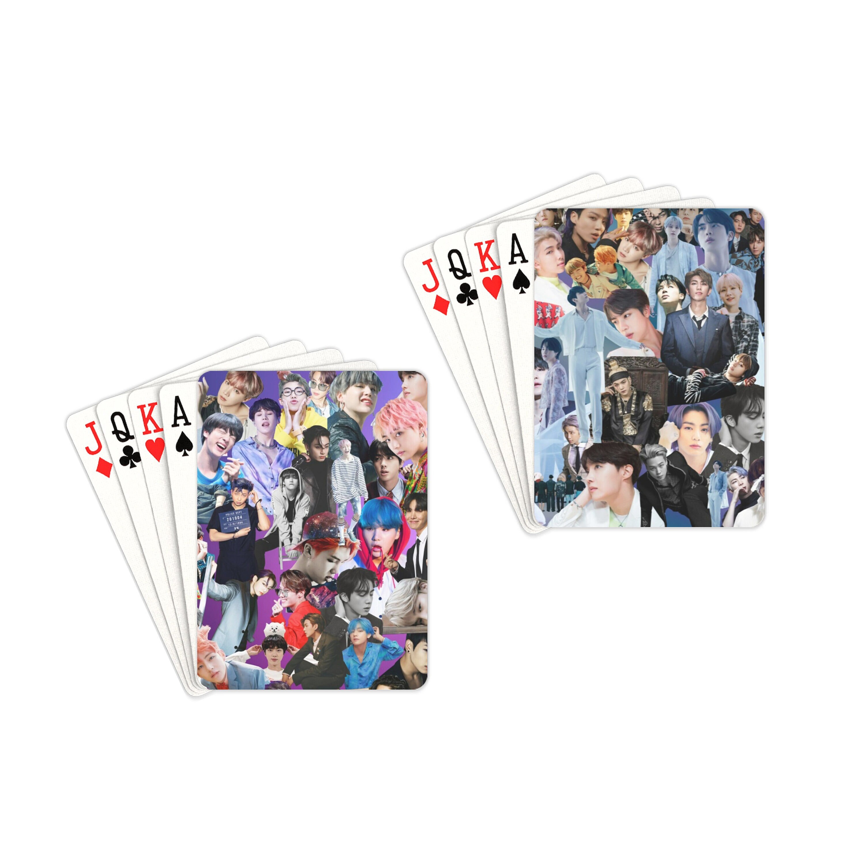 BTS Collage Playing Cards - 2 Designs - 54 Deck Standard Playing