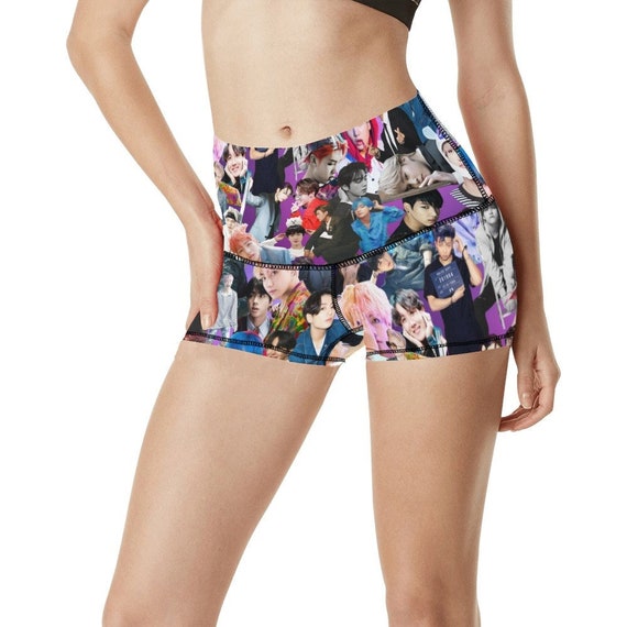 BTS Collage Print Yoga Shorts K-pop Inspired Active / Athletic / Dance Wear  Roller Derby Apparel Spanks Booty Shorts Workout Gear -  Denmark