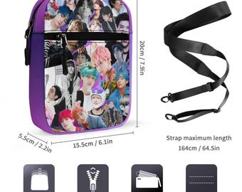 BTS Bias Member Satchel Bag - K-pop Inspired Purse - Detachable