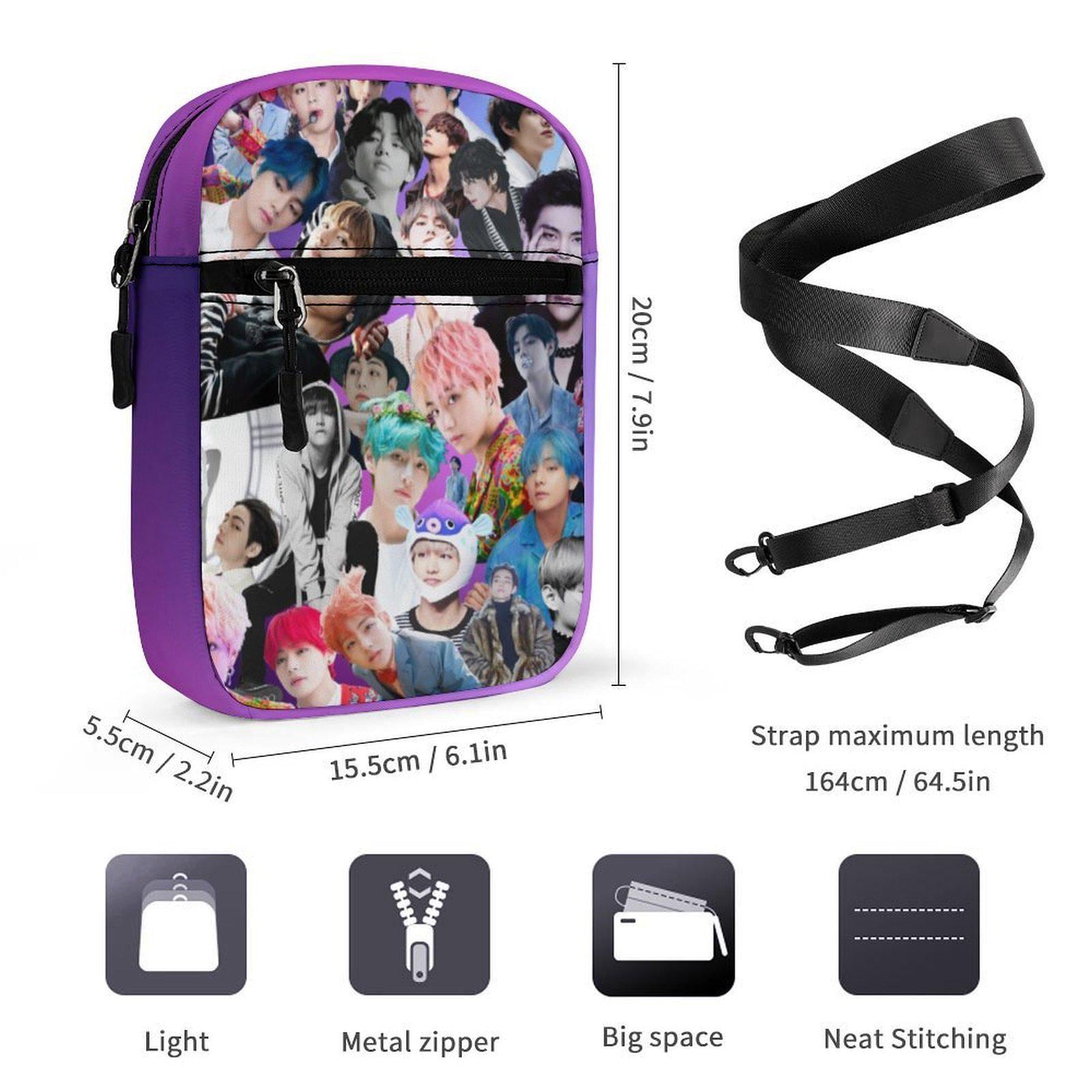BTS Bias Member Satchel Bag - K-pop Inspired Purse - Detachable