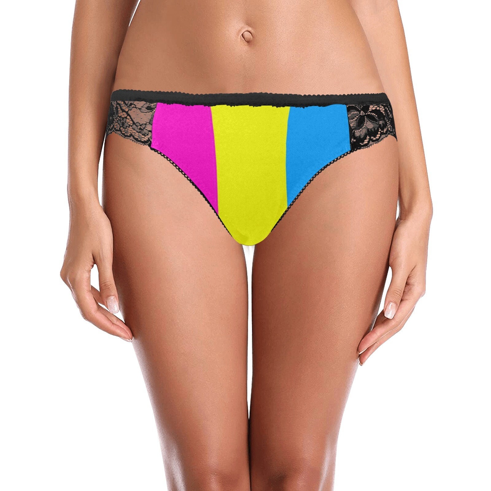 New Tie-Dye Ladies Underwear Cotton Panties - Rainbow Stripe