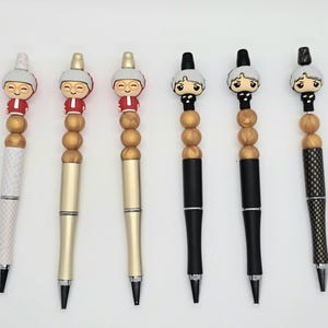 Golden Girls Inspired Beaded Ballpoint Pen - Dorothy and Sophia Beadable Pens - Silicone Beads & Plastic Pen