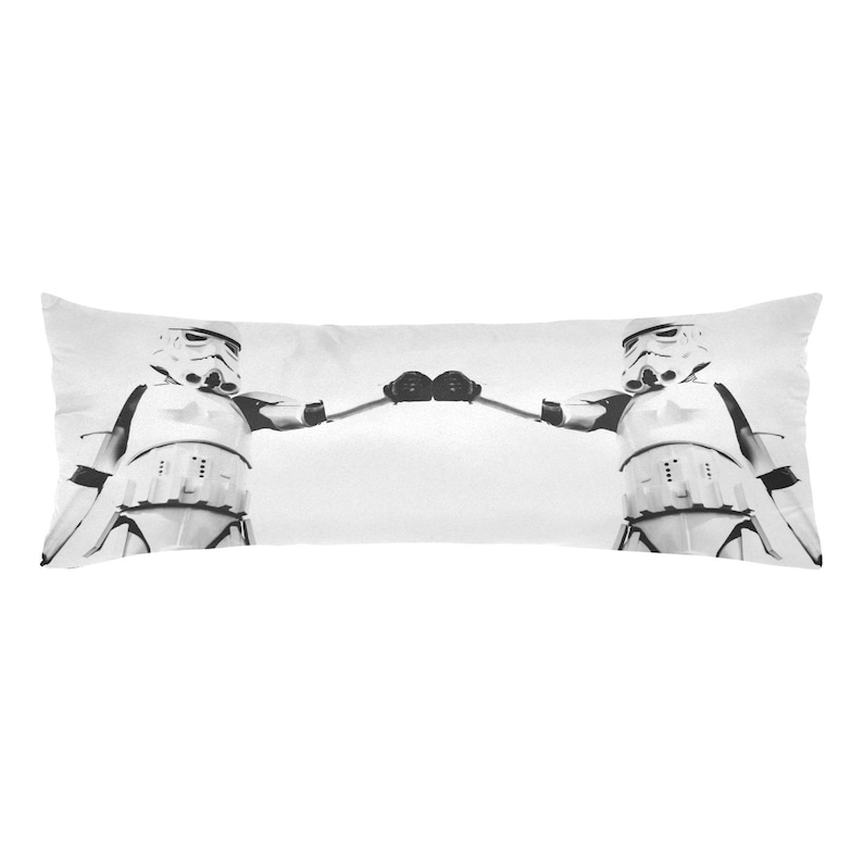 Stormtrooper Fist Bump 54 x 20 Zippered Body Pillow Case Star Wars 501st Inspired Bedroom Home Decor Cover Only Personalize Option image 3