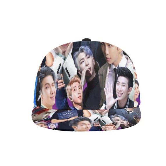 RM Allover Print BTS Collage Snapback Hat - Unisex K-pop Inspired