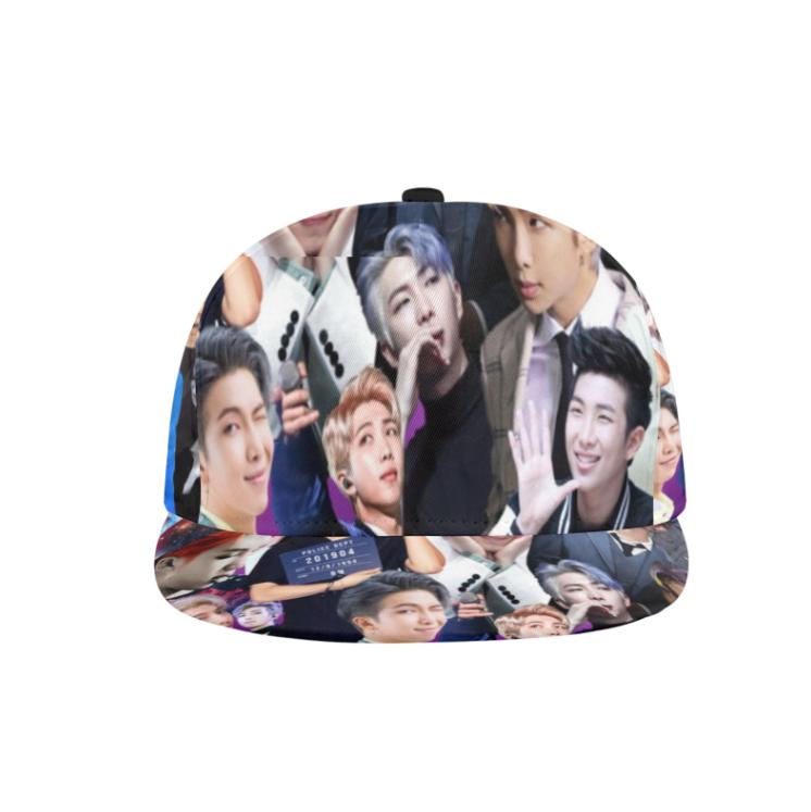 BTS 防弾少年団　韓国　ペンカフェ　ペンカペ　写真　フォト　極希少品　RM RM Allover Print BTS Collage Snapback Hat - Unisex K-pop Inspired