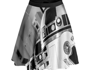 Droid Line R2-D2 & Friends High-Waist A-Line Flare Skirt - Star Wars Inspired Women's Wear - Star Wars Wedding