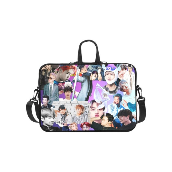 BTS Collage Neoprene Laptop Bag 3 Sizes 17 15 14 K pop Inspired