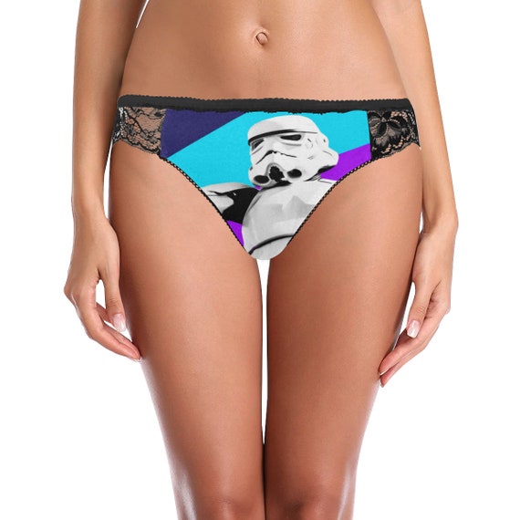 White or Black Lace Blue Colorburst Stormtrooper Women's Lace