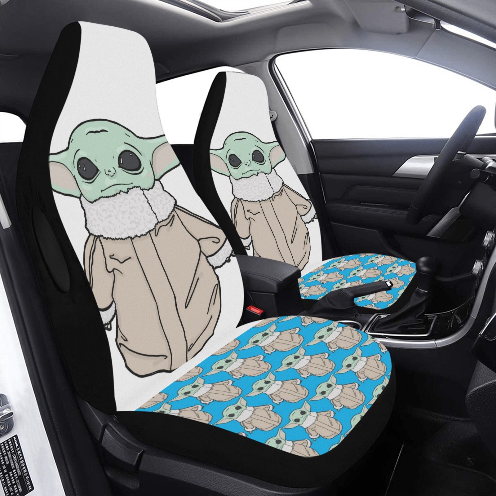 Cute Grogu Graphic Car Seat Cover