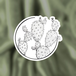 Cactus Sticker | Prickly Pear Cactus | Laptop Sticker | Water bottle Sticker | Waterproof Glossy Sticker