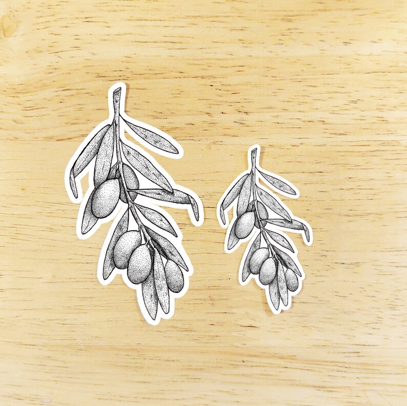Draw Olive Sticker Olive Branch Sticker | Olive Sticker | Laptop Sticker | Water Bottle ...