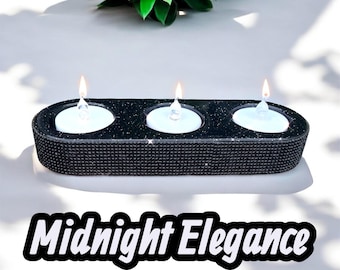 3 Tea Light candle holder| Glam Candle Holder| Bling Candle Holder| Home Decor| Housewarming | Candles|Wedding Decor| Table Decor|Bling|Glam