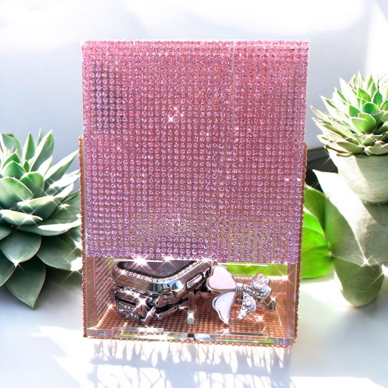 Bling Box Secret Compartment Pink Rhinestone Home Decor Glam Decor ...