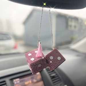Car accessories| Car Bling| Bling Dice| Car Decor| Dice| Hanging Dice|Auto Decor|Bling Decor|Glam Decor|Car Dice|Pink Glam|Birthday Gift