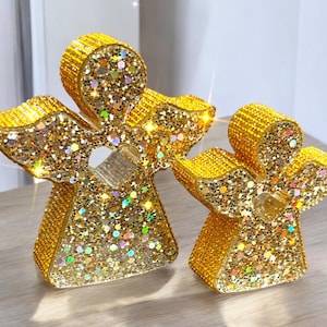 Engel Dekor|Wohndekor|Weihnachtsdekor|Glam Dekor|Bling Dekor|Geschenkset|Geschenk für sie|Glitzer Dekor| Feiertagsdekor|Mantle Decor