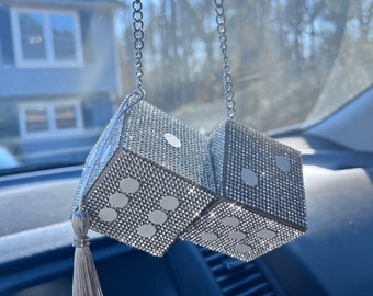Car accessories| Car Bling| Bling Dice| Car Decor| Dice| Hanging Dice|Auto Decor|Bling Decor|Glam Decor|Car Dice