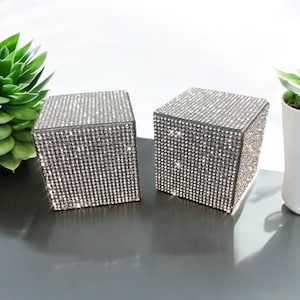 Glam Blocks bling decor glam decor bougee decor  coffee table decor home decor vanity decor gift for her bridal gift rhinestone gift
