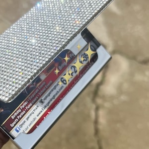 Porta-cartões de visita com strass | Porta-cartões de visita com strass | Presente para ela | Porta-cartões de visita personalizado
