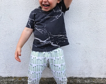 leggings biologici per neonati con stampa di asparagi, taglie neonato-8 anni, leggings per neonati, leggings per bambini piccoli, pantaloni per neonati, pantaloni per bambini piccoli, regalo per baby shower