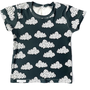 Organic baby/kid t shirt in geometric cloud print, 6 mos - 8 years, baby shirt, boy shirt, girl shirt, unisex top, unisex t-shirt, gift