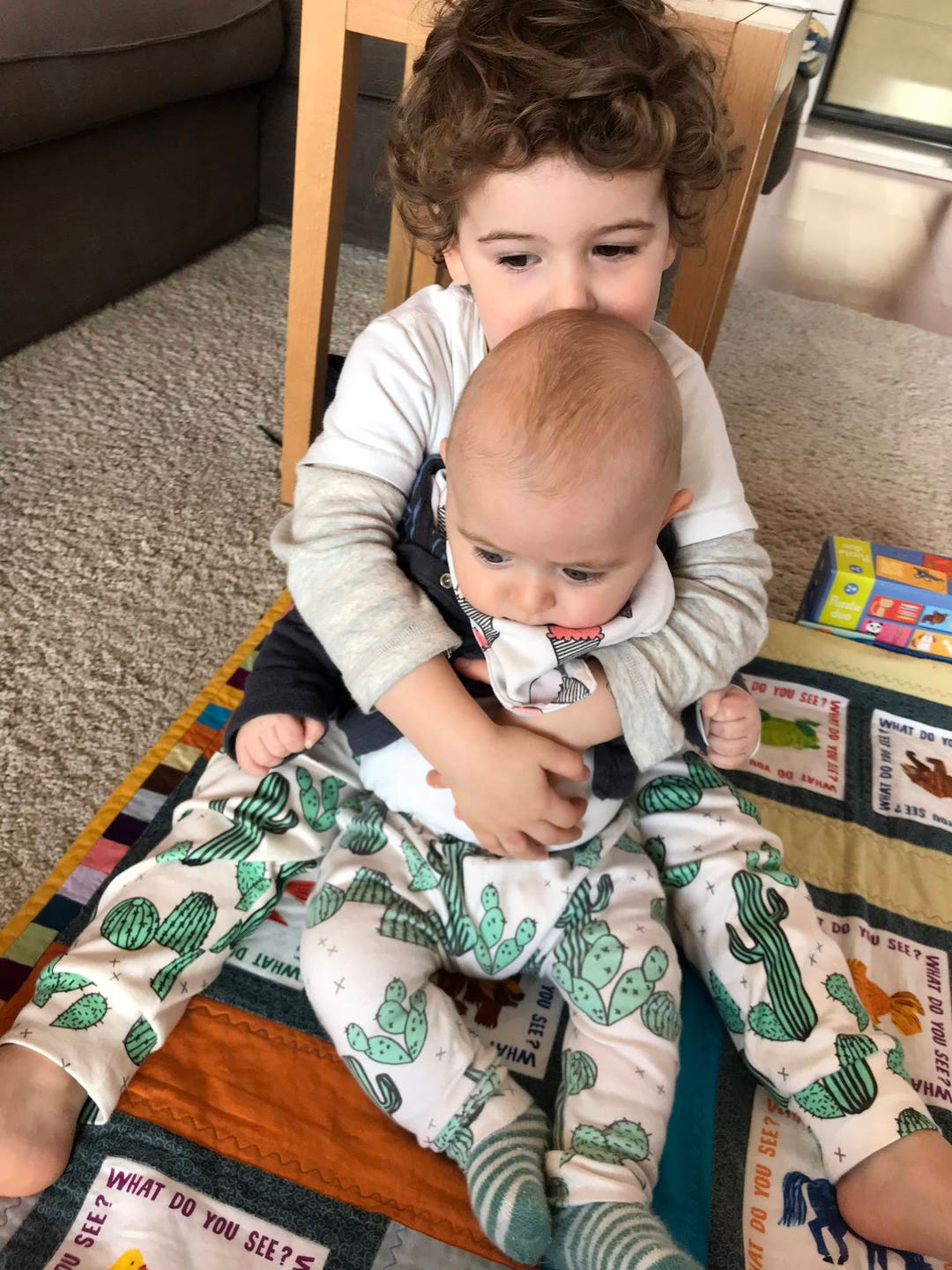 Organic Baby Leggings in Green Cactus, Sizes Newborn8yr, Baby Leggings