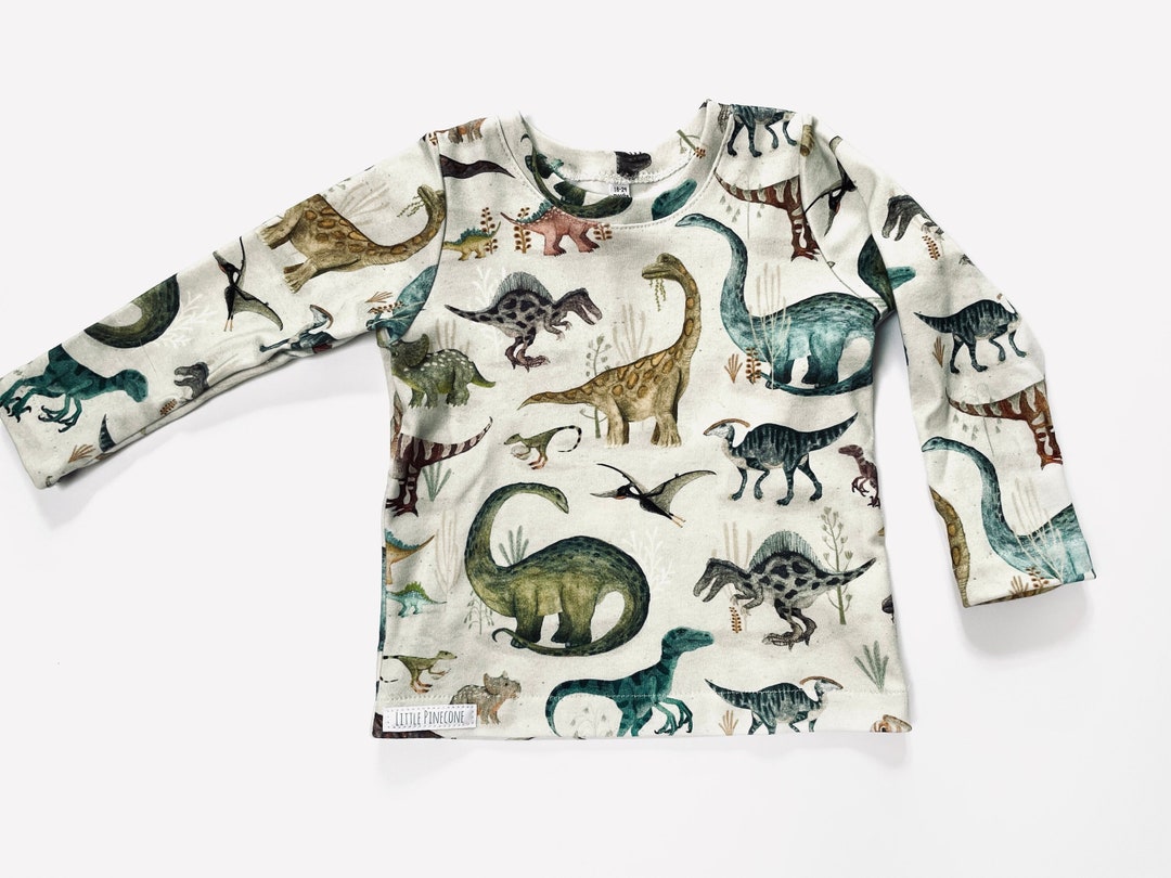 Organic Baby T Shirt Colorful Dino or ANY PRINT in Shop Long Etsy
