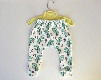 organic baby leggings, dinosaur print, sizes newborn-18 month, baby leggings, toddler pants, baby pants, baby gift, baby shower gift
