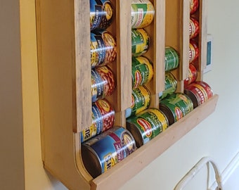 4 Row 36 Can Food Wall Storage Rack