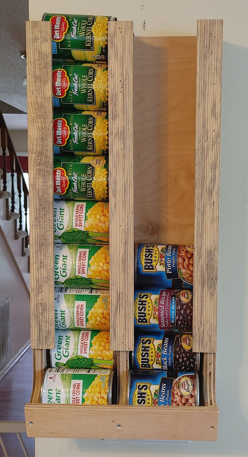 2 Row 18 Can Wall Storage Rack Etsy