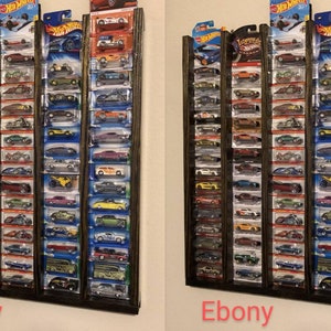 2-Pack! 60 Car Each 1/64 Die cast 2&#39;x2&#39; Wood Display Shelf FULLY ASSEMBLED!!!