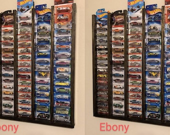 2-Pack! 60 Car Each 1/64 Die cast 2'x2' Wood Display Shelf