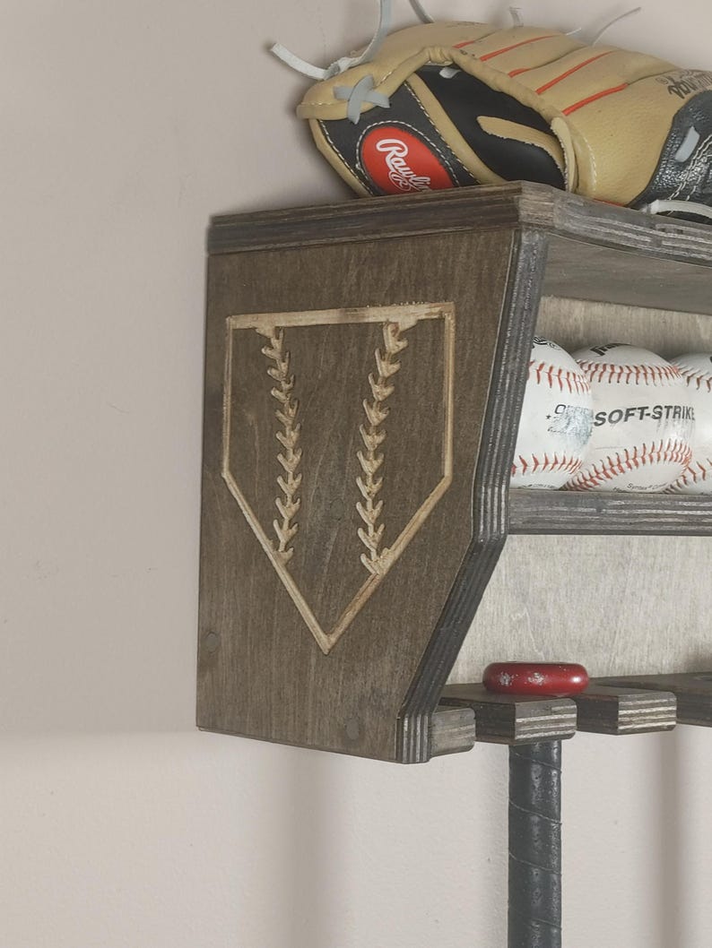 Baseball & Bat Display Shelf - Etsy